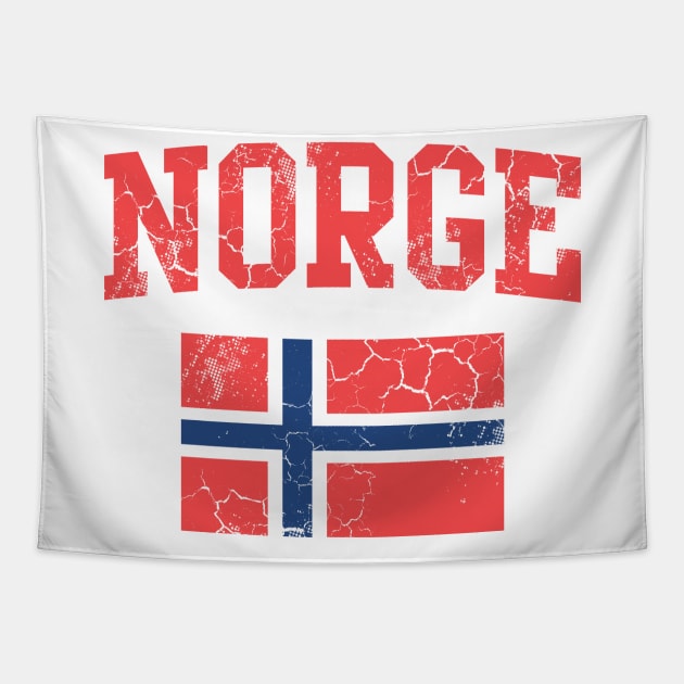 Norge Flag Norwegian Family Norway Vintage Fade Tapestry by E