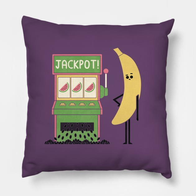 Jackpot Pillow by HandsOffMyDinosaur