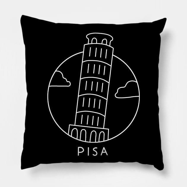 Leaning Tower of Pisa Pillow by valentinahramov