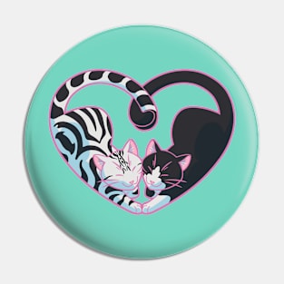 Kitty Love [Tabby/Tuxedo] Pin