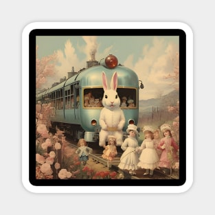 Vintage Easter Postcard Design Magnet