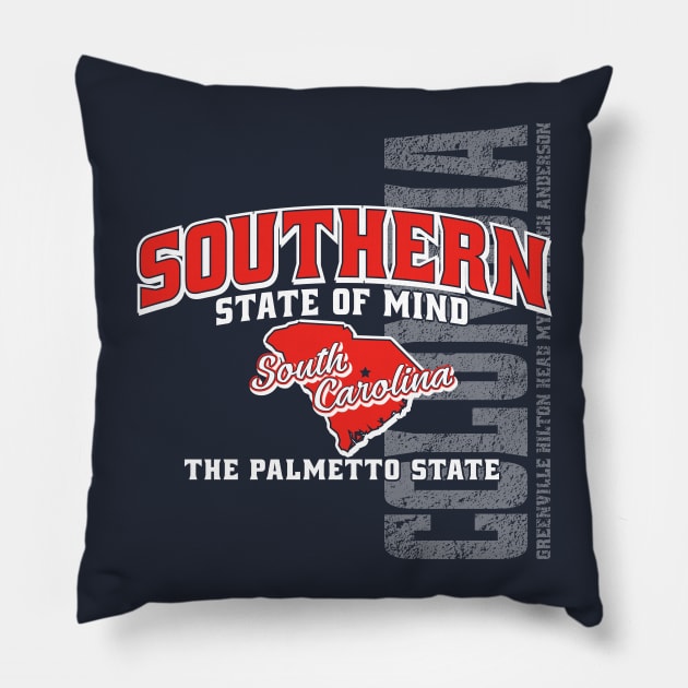 Southern State of Mind-South Carolina 1 Pillow by 316CreativeGroup