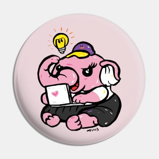 Pink baby elephant back to school Pin
