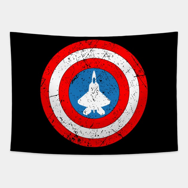 F-22 Raptor Shield Logo Tapestry by Mandra