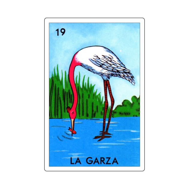 Loteria Mexicana Art - Loteria Mexicana Design - La Garza Gift - Regalo La Garza by HispanicStore