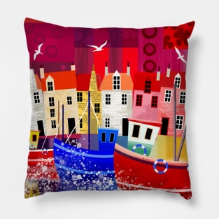 Seaside Town Pillow