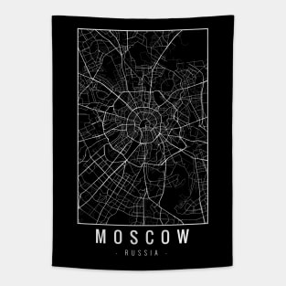 Moscow Russia Minimalist Map Tapestry