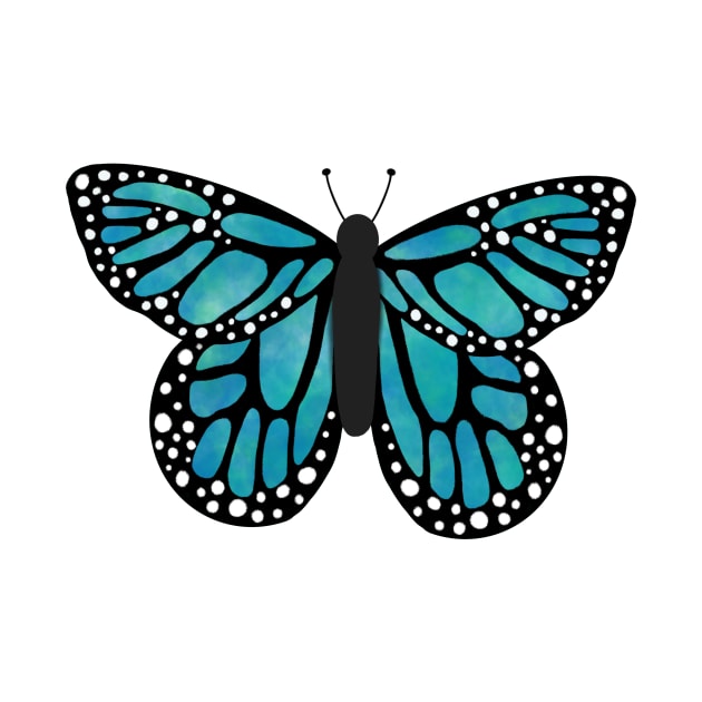 Teal butterfly by tothemoons