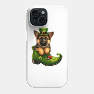 German Shepherd Dog Shoes For Patricks Day Phone Case