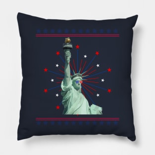 4th July Statue of Liberty Pillow