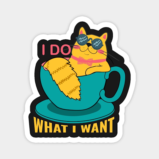 I do what i want Cats of Halloween Magnet by D3monic