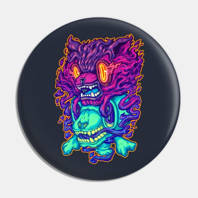 Ghost Cat Pin by Villainmazk