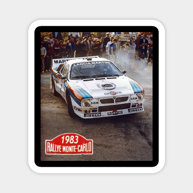 rallye historic 1983 Magnet by retroracing