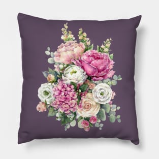 Hydrangea and Peonies Pillow