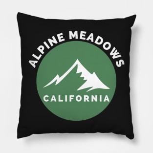 Alpine Meadows Ski Snowboard Mountain California Yosemite - Travel Pillow