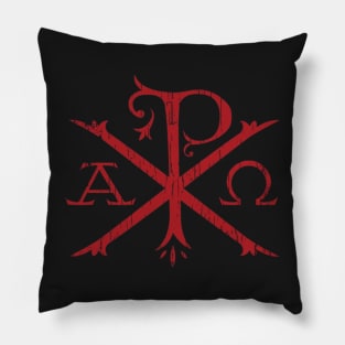 Beltschazar - Chi Rho and Alpha Omega - vintage & Summer Pillow