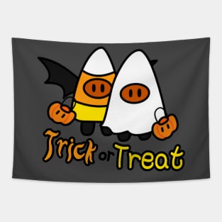 Trick or Treat | Candy Corn Bat and Ghost Tapestry