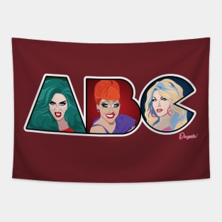 Adore, Bianca and Courtney from Drag Race Tapestry