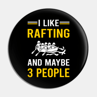 3 People Rafting Pin