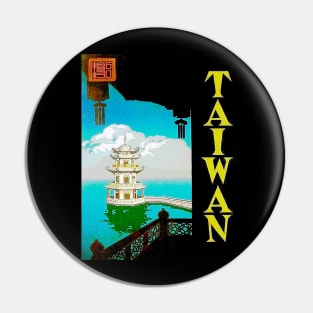 Taiwan Travel and Tourism Vintage Advertising Print Pin