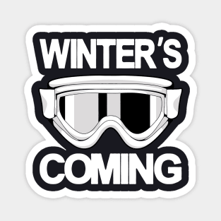 Winter's Coming Winter sports Magnet