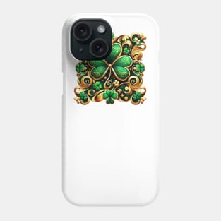 Green And Gold Shamrock Phone Case