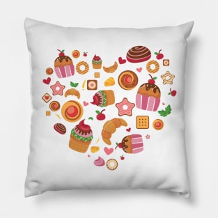 Bakery heart design / baking lover gift / baking mom  / bakery lover present Pillow