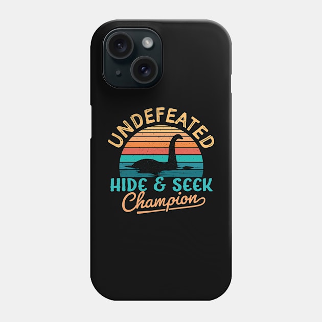 Undefeated Hide and Seek champion Loch Ness Monster Phone Case by TheDesignDepot