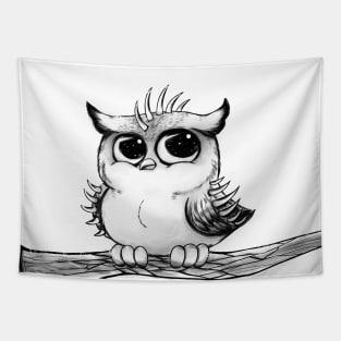 Cute Strange Owl Tapestry