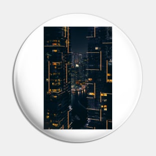 Neon Nights in the City Pin