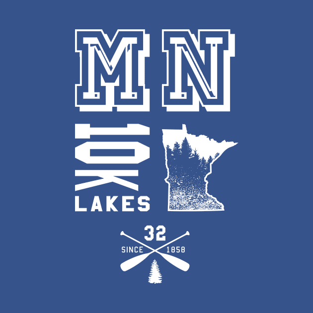 Minnesota MN Land of 10,000 Lakes by 2891 Design