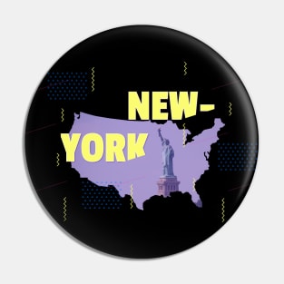 Colorful New York Pin