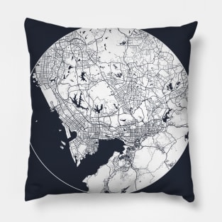 Shenzhen, China City Map - Full Moon Pillow