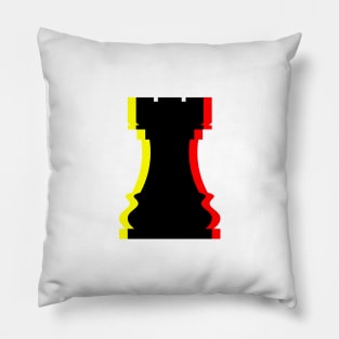 Trippy Rook Piece (Yellow and Red) Pillow