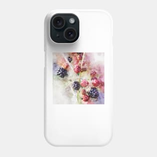 Blackberries - Summer's Blood - Watercolor Phone Case