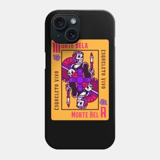 dia de los muertos Morte Bella Poker Card Dead Beauty Phone Case