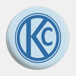 KC - blue circle Pin