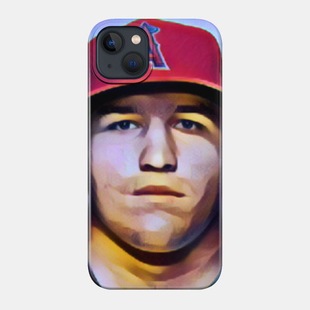 Mike Trout CARTON ART - baseball gifts vintage Retro for BOYS AND dad - Mike Trout - Phone Case