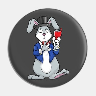 Rabbit as groom with jacket and cylinder Pin