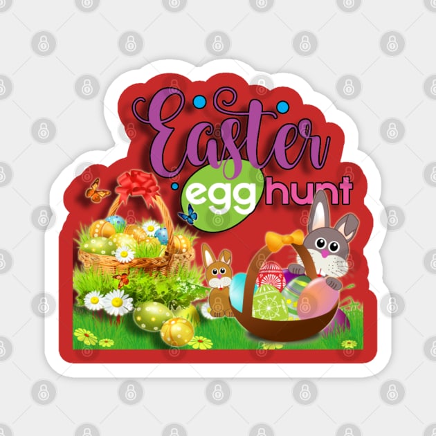 Easter Egg Hunt Magnet by Artistic Design