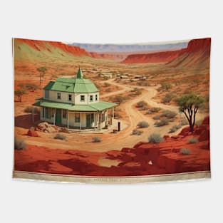 Broken Hill Australia Vintage Travel Poster Tapestry