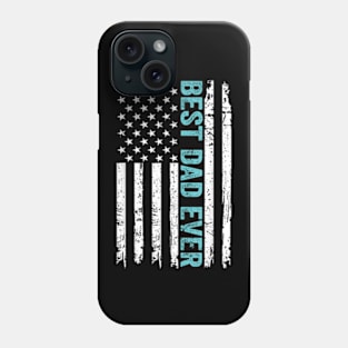 Father's day Best dad ever with US american flag Phone Case