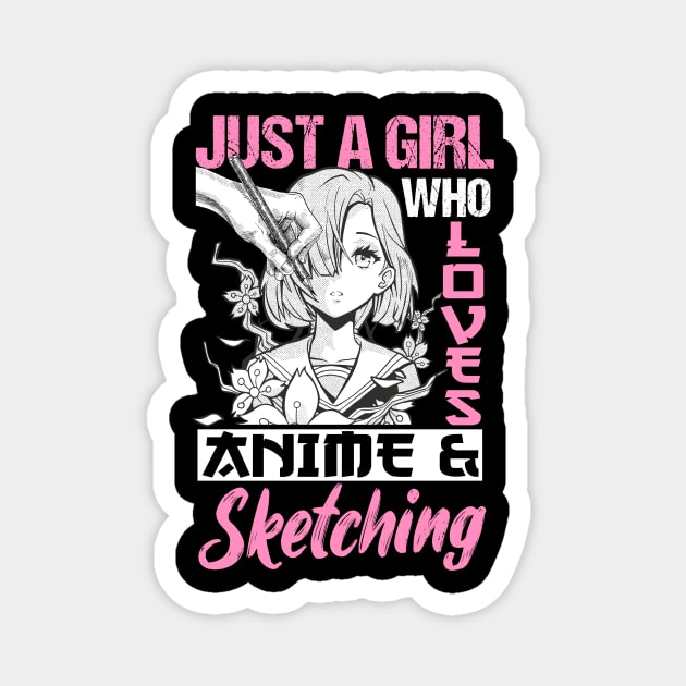 Otaku Just A Girl Who Loves Anime and Sketching Magnet by TheTeeBee