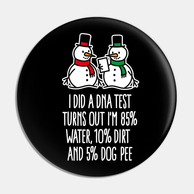 DNA test snowman funny Christmas Après ski snow Pin by LaundryFactory