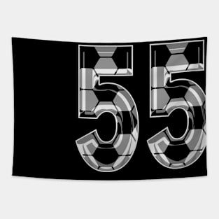 Soccer Number 55 Soccer Jersey #55 Soccer Mom Player Fan Tapestry