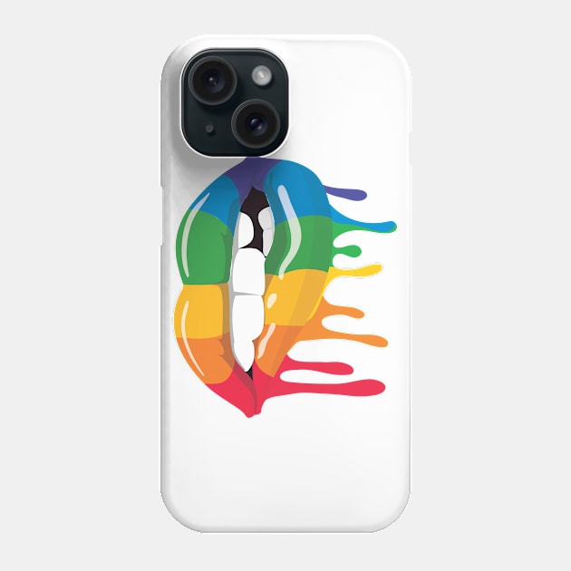 Rainbow Lips Phone Case by madeinchorley