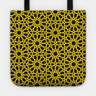 Yellow Moroccan Zellige, Moroccan Art Tote