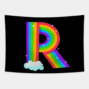 Letter R Aesthetic Tapestry