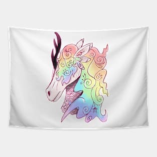 Edgy Rainbow Unicorn Kirin Cryptid Tapestry