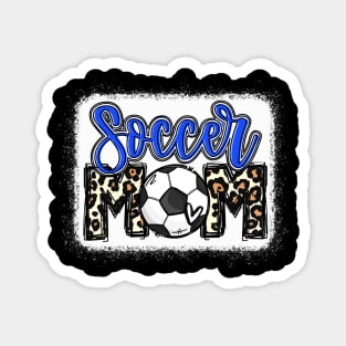 Soccer Mom Shirt Soccer Mom Blue Leopard Magnet